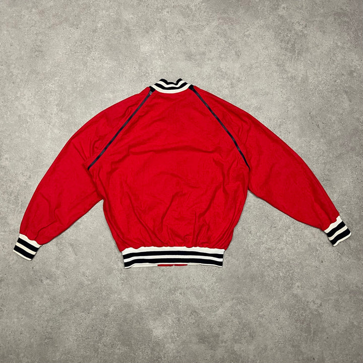 Vintage 70s FILA Velour Track  Full Set Size M Red