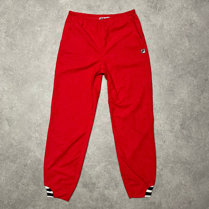 Vintage 70s FILA Velour Track  Full Set Size M Red