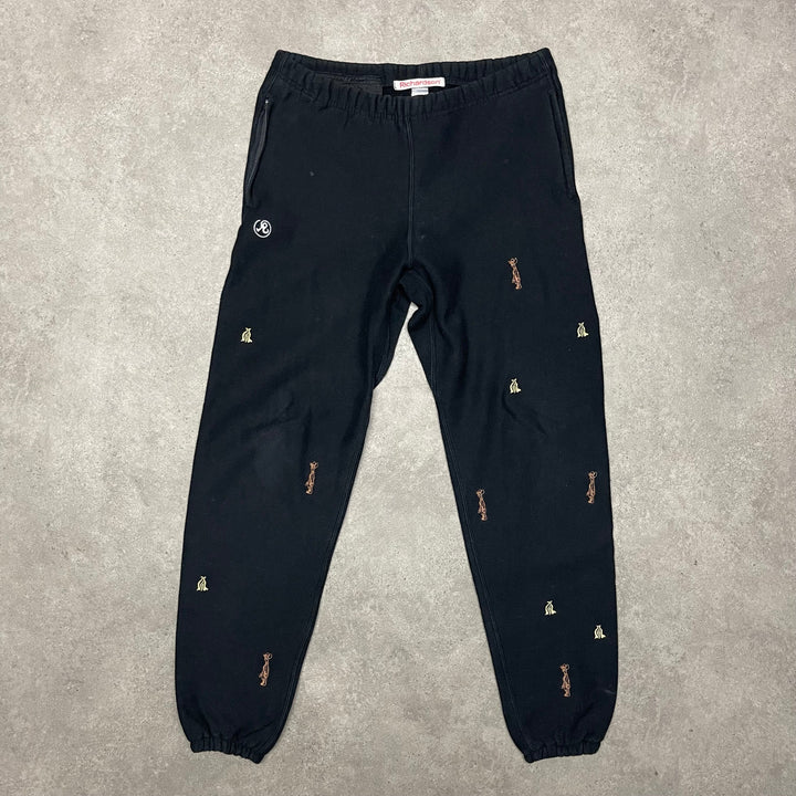 Richardson Small Logo Embroidered Cotton Joggers Size L  Black