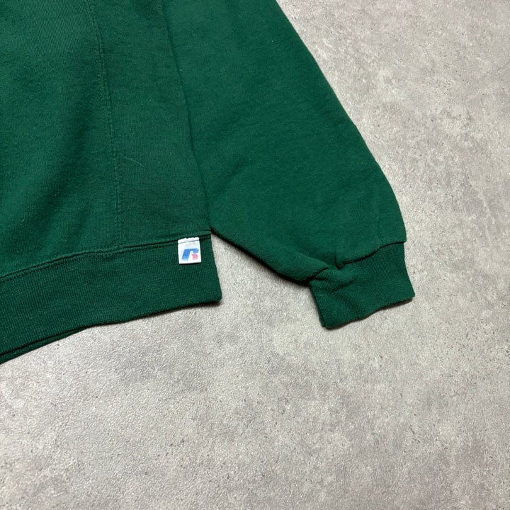 90's Vintage Russell Athletic Forest Green Sweatshirt (XL)