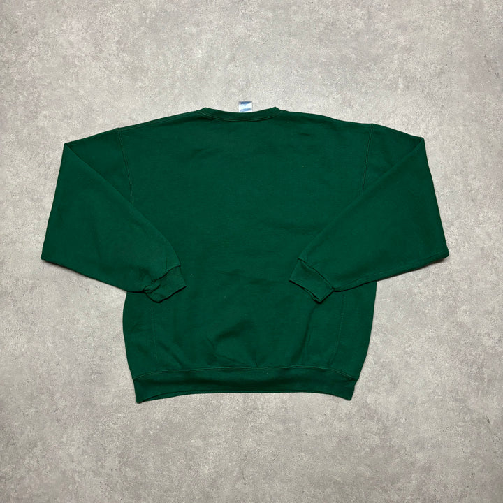 90's Vintage Russell Athletic Forest Green Sweatshirt (XL)