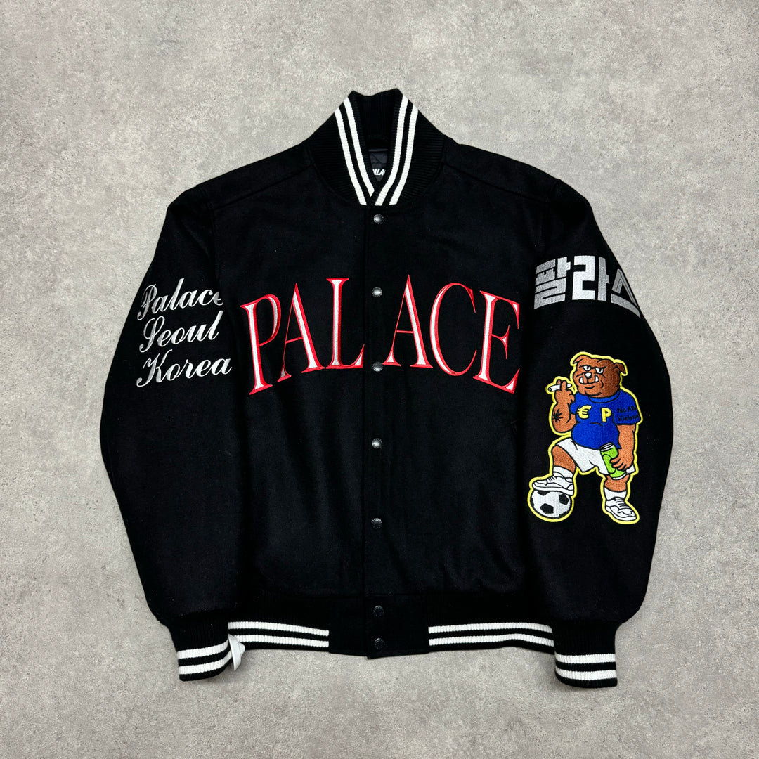 Palace Seoul Exclusive Black Varsity Jacket (L)