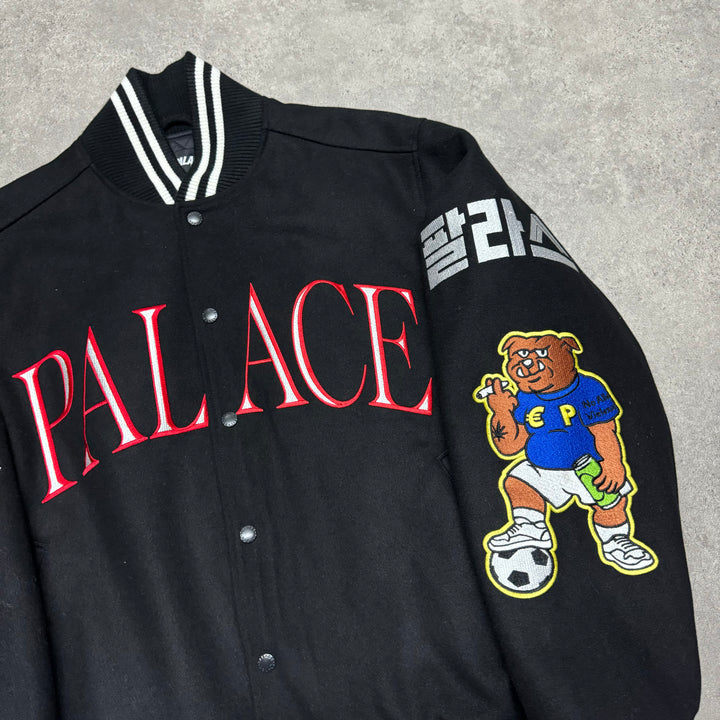 Palace Seoul Exclusive Black Varsity Jacket (L)