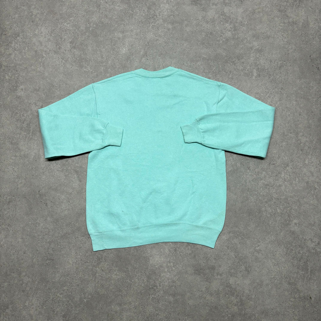 90's Vintage Russell Athletic Turquoise Sweatshirt (M)