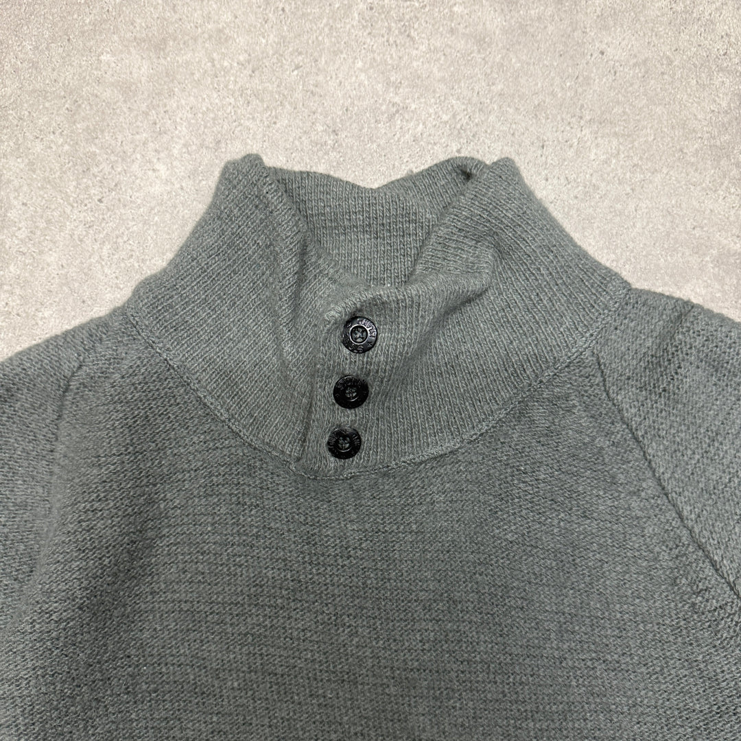 Vintage Stone Island Button up Jumper Size M Khaki