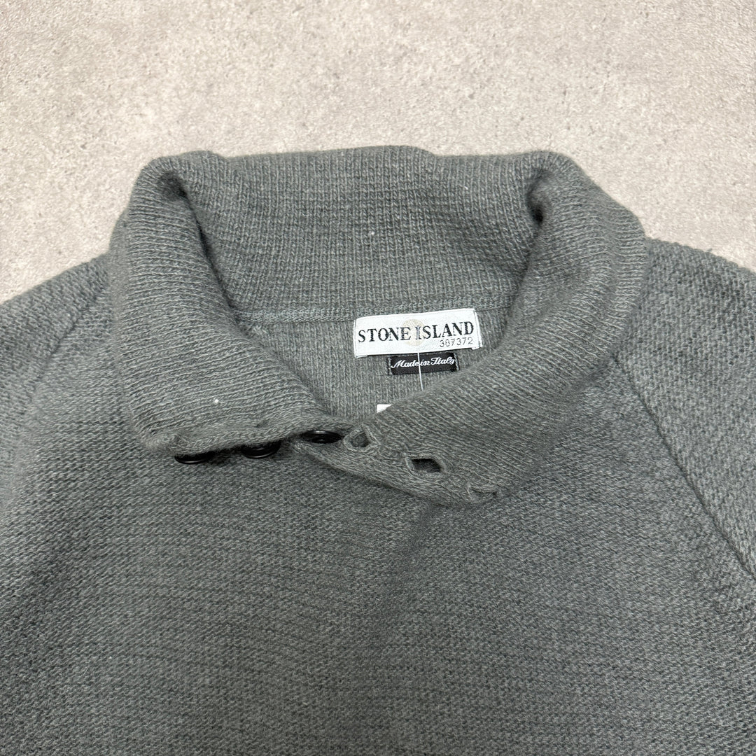 Vintage Stone Island Button up Jumper Size M Khaki