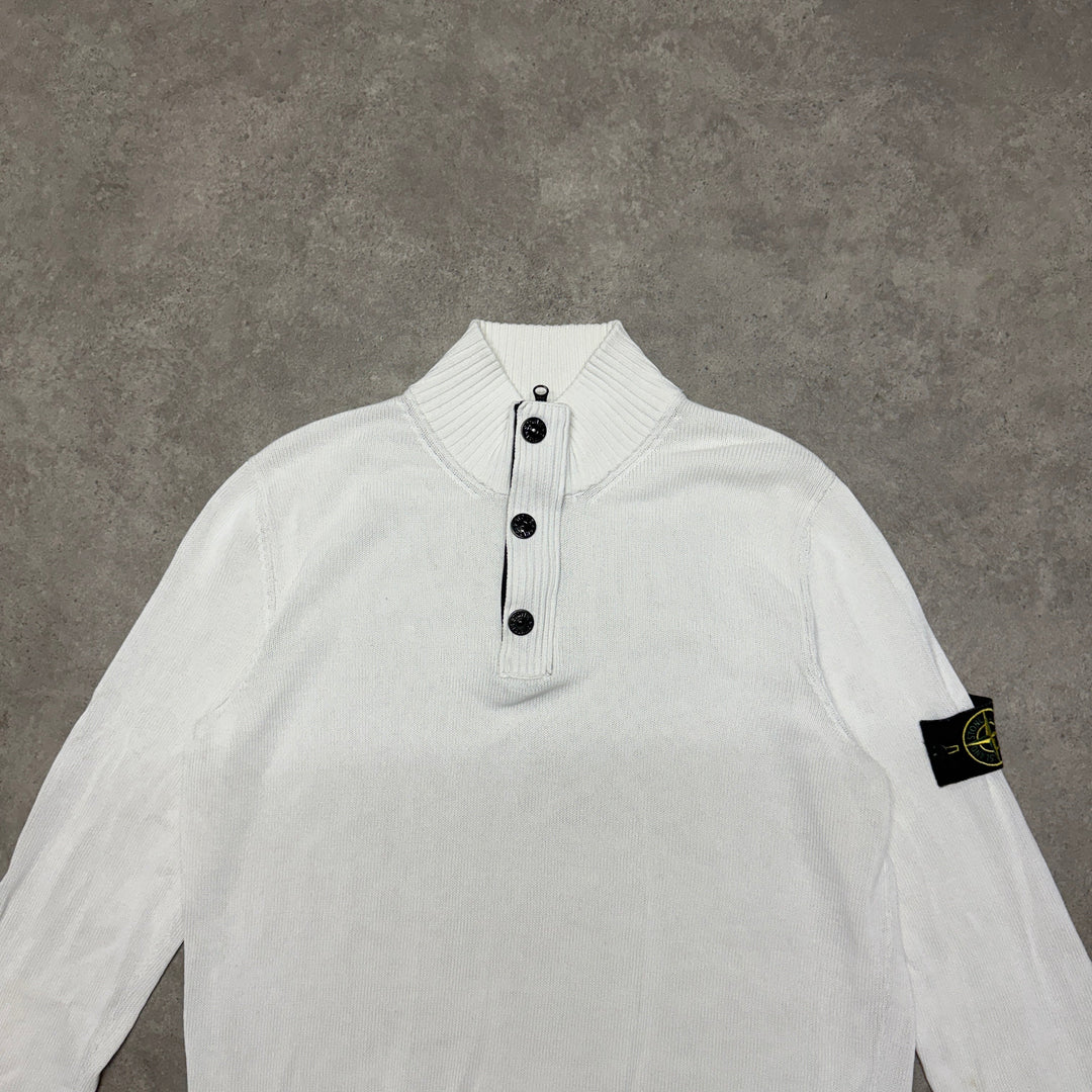 Vintage Stone Island Zip up Jumper Size XL White