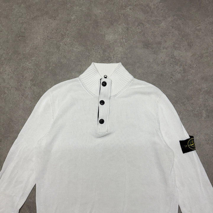 Vintage Stone Island Zip up Jumper Size XL White