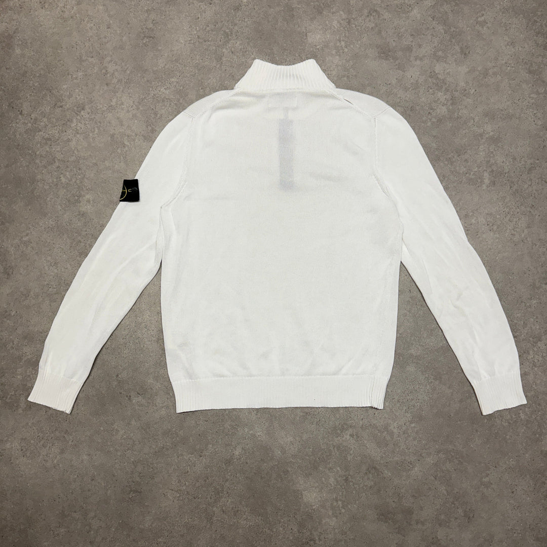 Vintage Stone Island Zip up Jumper Size XL White