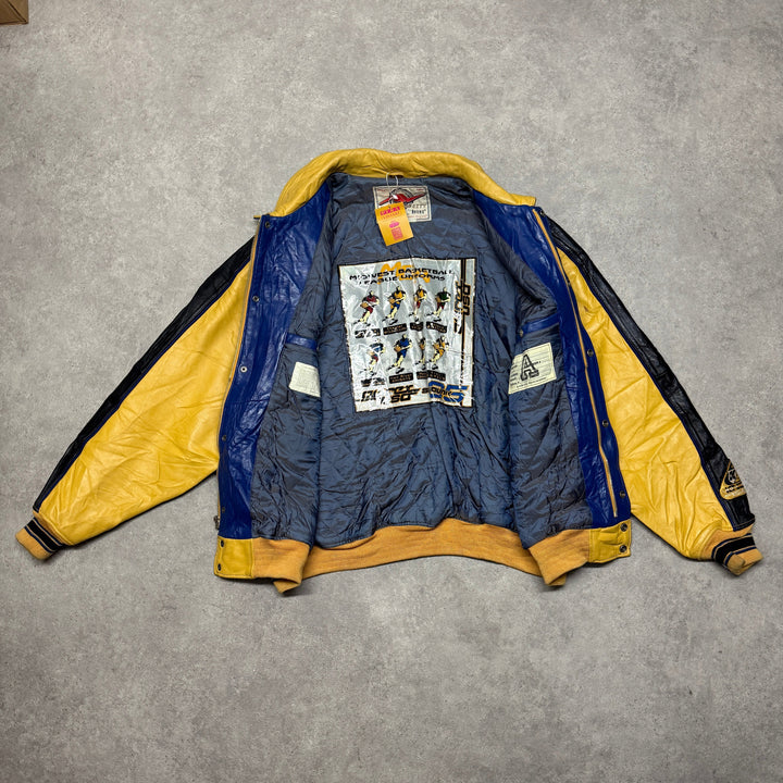Vintage Avirex Leather Jacket Size XXL Yellow