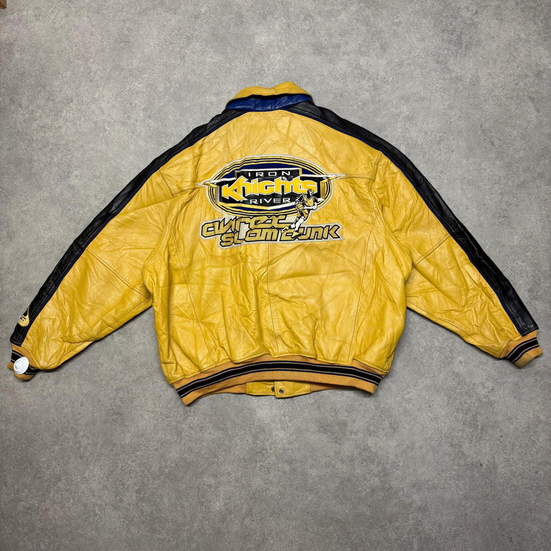 Vintage Avirex Leather Jacket Size XXL Yellow