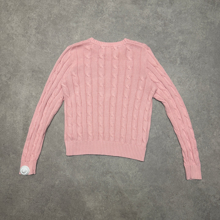 U.S. Polo Assn Cable Knit Jumper Size S Pink