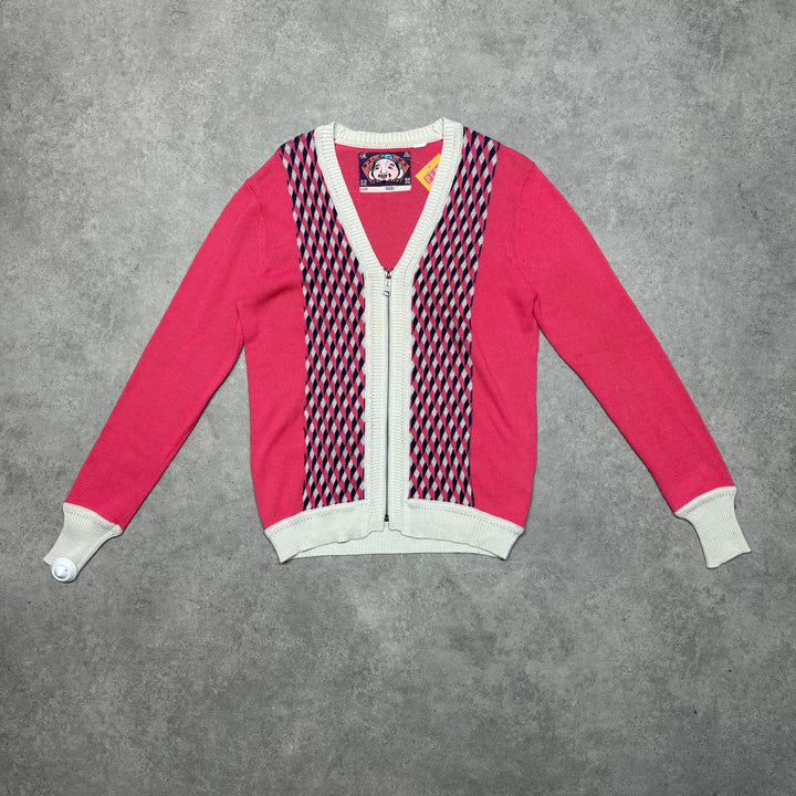 Evisu Cardigan Size Full Zip Up M Pink