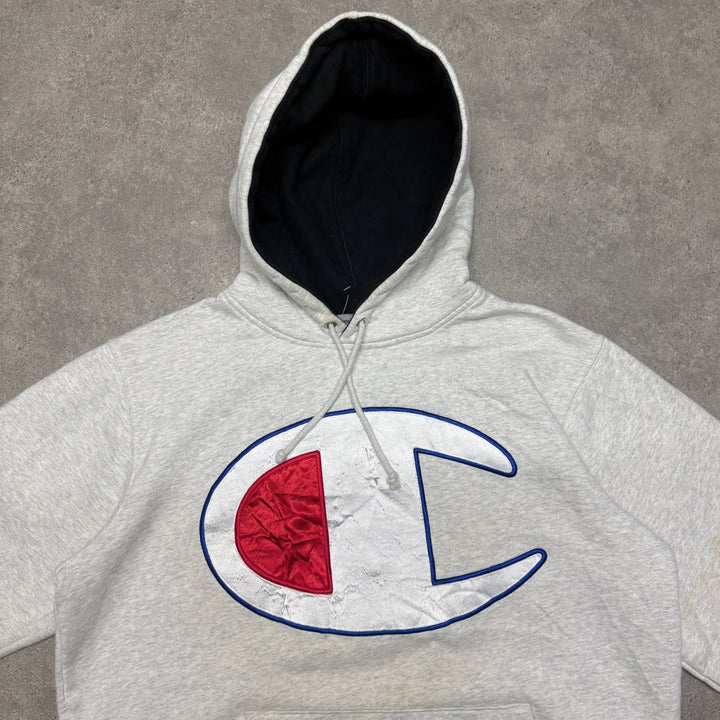 Champion Supreme Hoodie Size M Grey