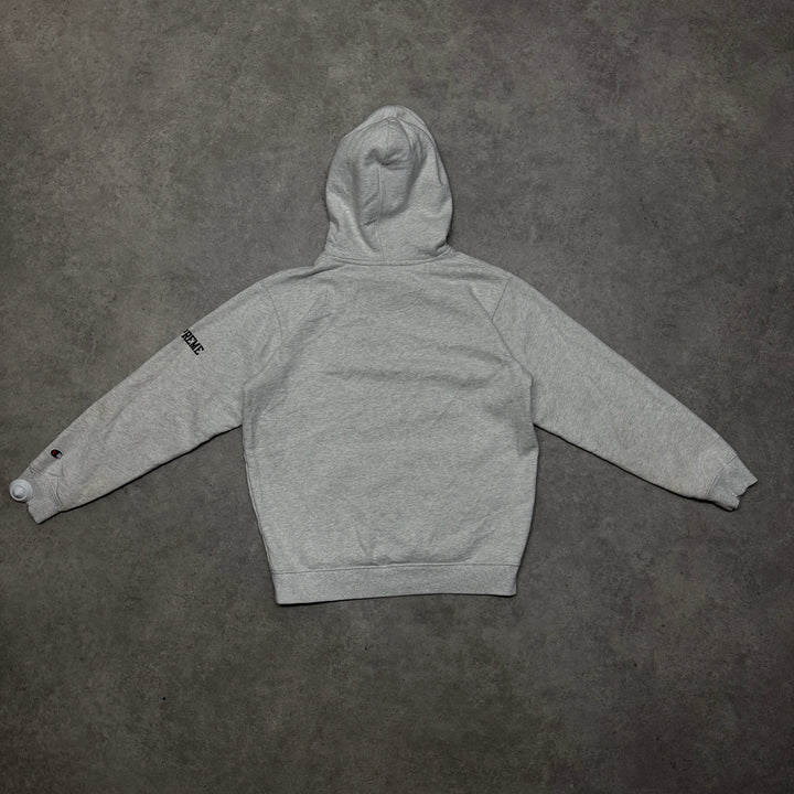 Champion Supreme Hoodie Size M Grey