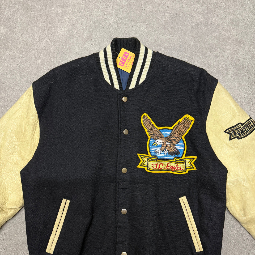 F.C. Eagles Varsity Jacket Size S Black