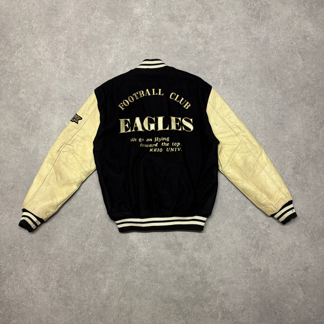 F.C. Eagles Varsity Jacket Size S Black