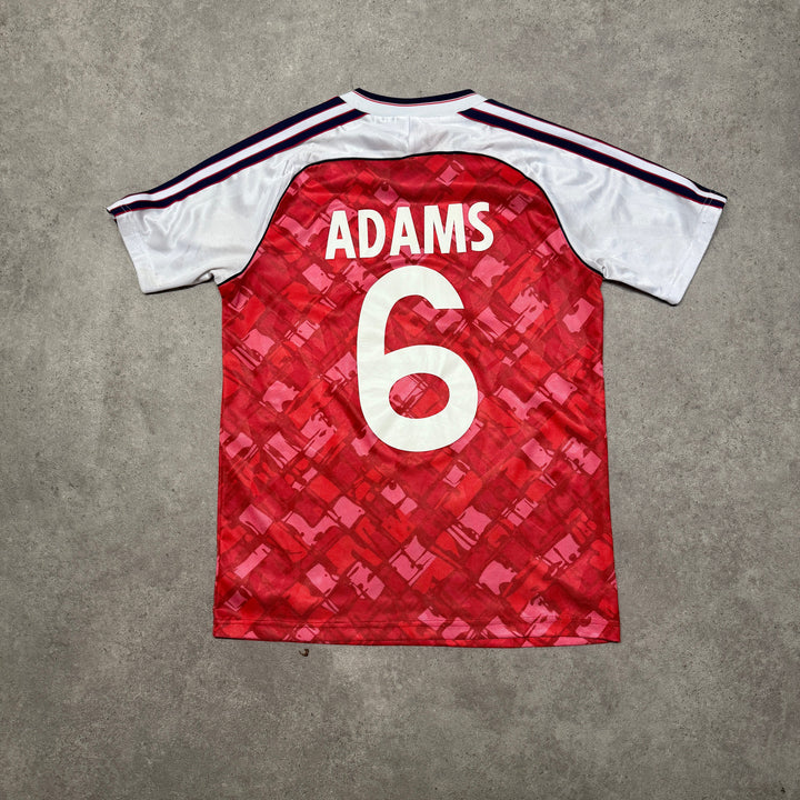Vintage Arsenal FC 1990-92 Adams Football Shirt Size S Red