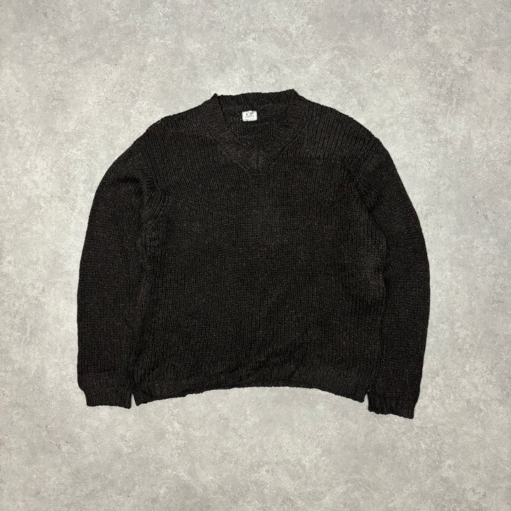 Vintage CP Company AW 2000 Heavy Knitted Jumper Brown (L)