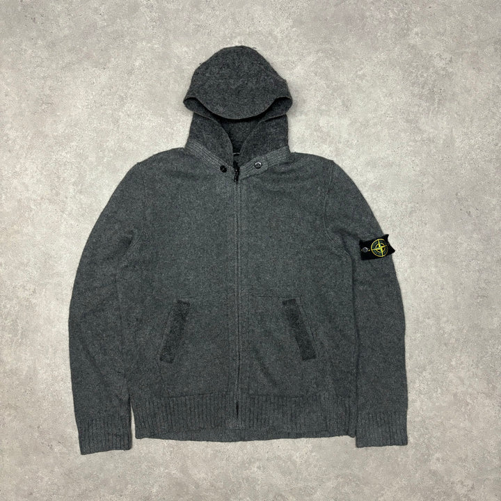 Vintage Stone Island AW 2010 Zip Up Hooded Jumper Grey (L)