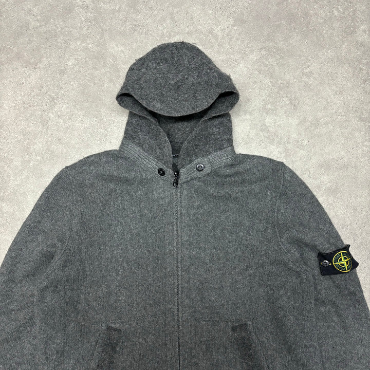 Vintage Stone Island AW 2010 Zip Up Hooded Jumper Grey (L)