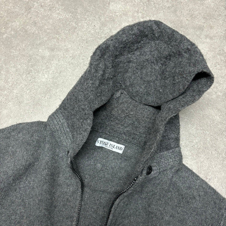 Vintage Stone Island AW 2010 Zip Up Hooded Jumper Grey (L)