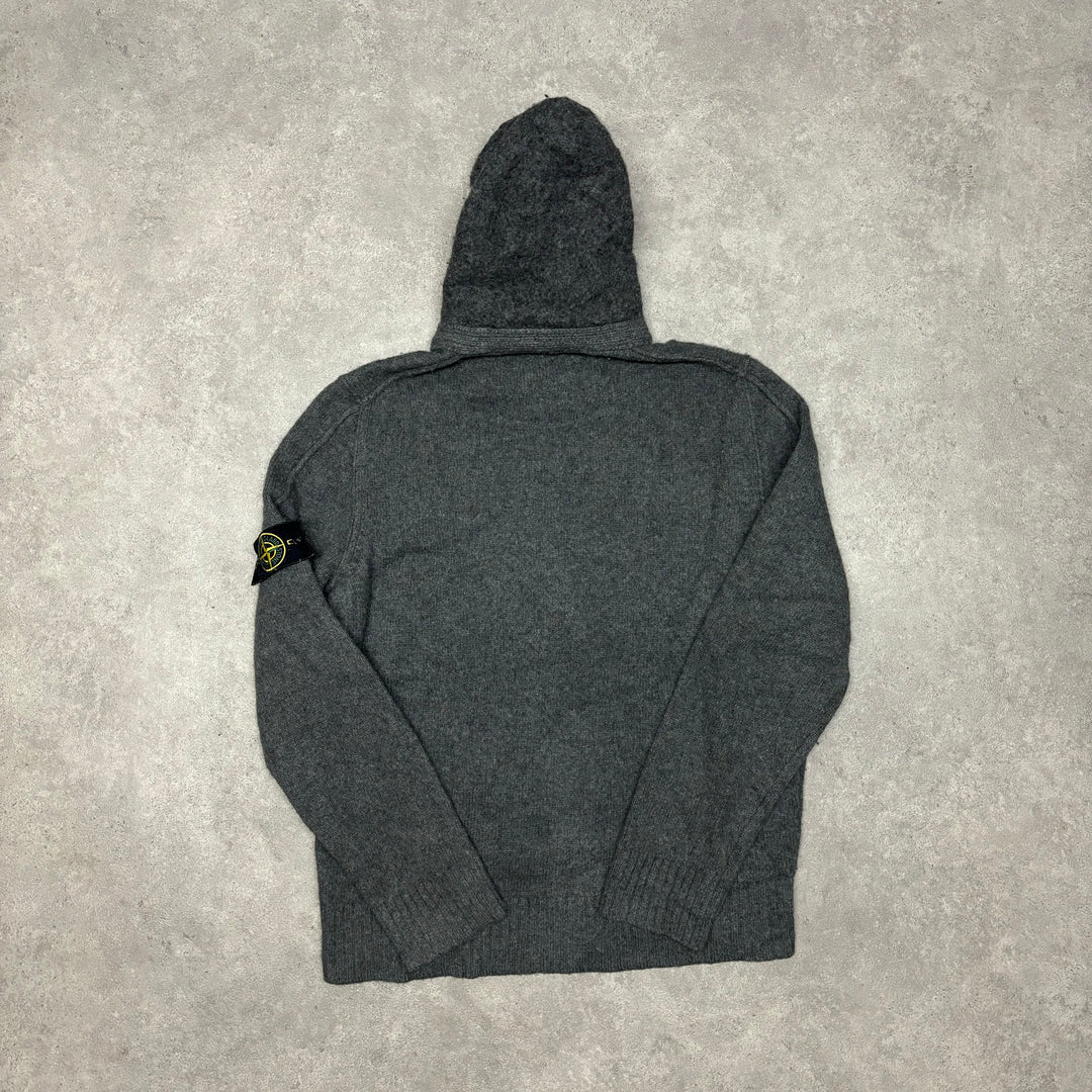 Vintage Stone Island AW 2010 Zip Up Hooded Jumper Grey (L)