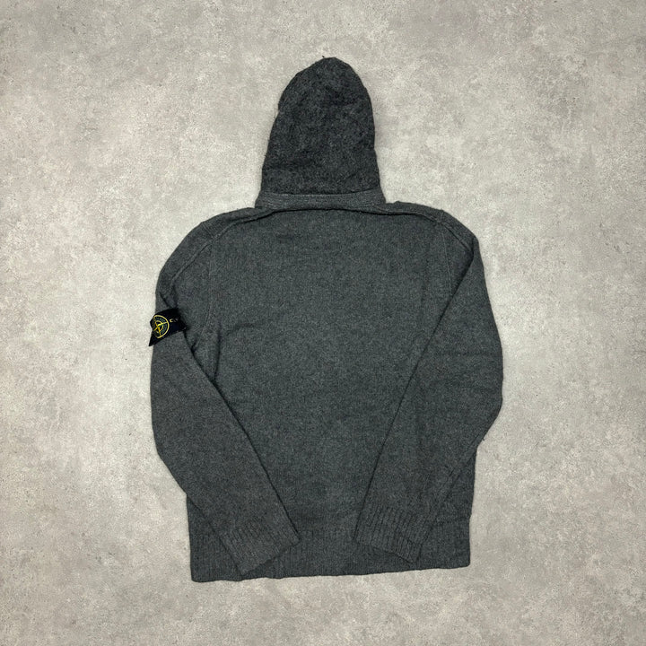 Vintage Stone Island AW 2010 Zip Up Hooded Jumper Grey (L)