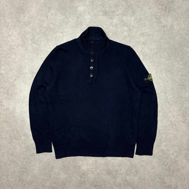 Vintage Stone Island Navy Quarter Zip Jumper (XXL)