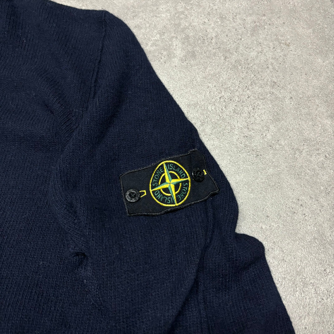 Vintage Stone Island Navy Quarter Zip Jumper (XXL)