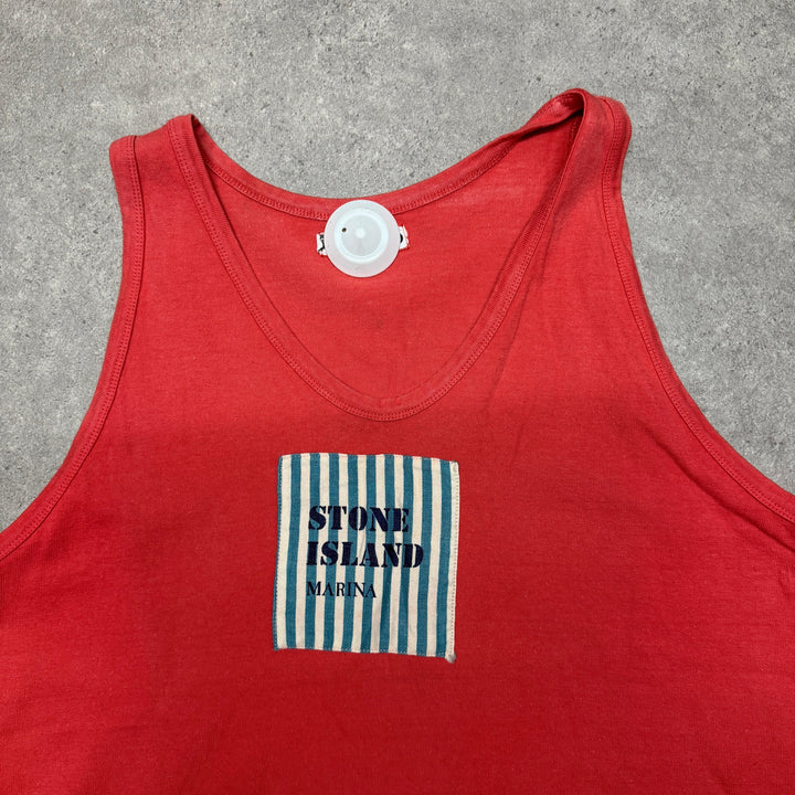 Stone Island Marina Vest Top Size S Red