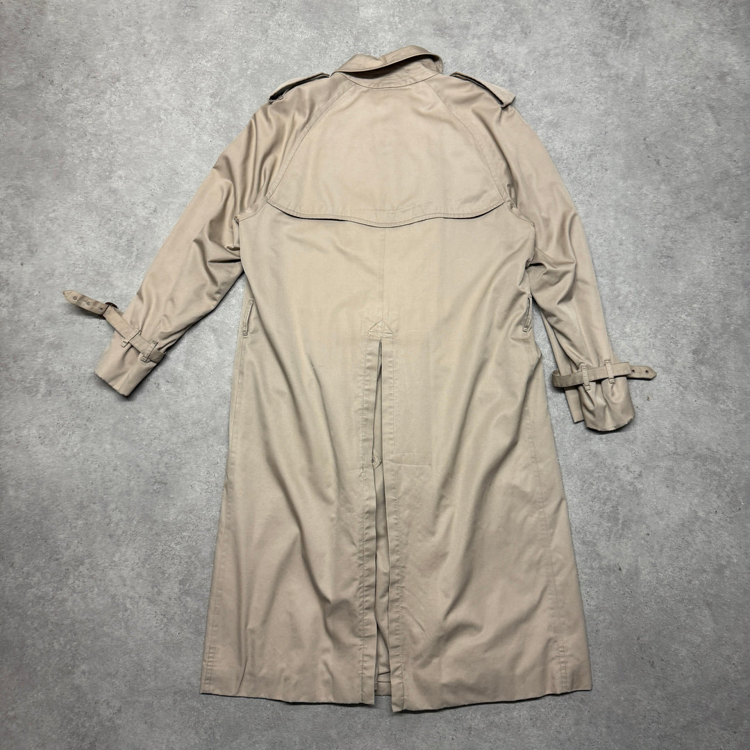 Vintage Double Brest Burberry Trench Coat Size XL Beige
