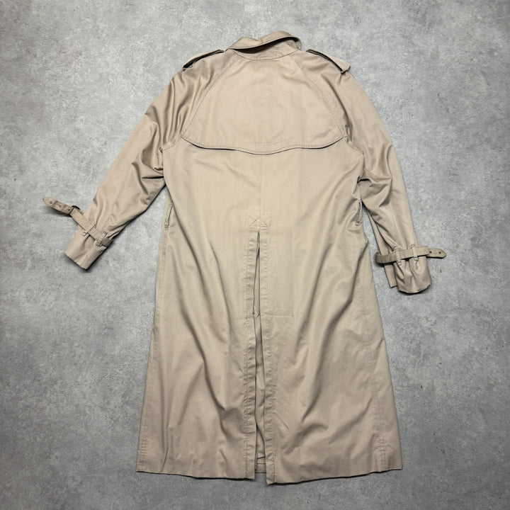 Vintage Double Brest Burberry Trench Coat Size XL Beige