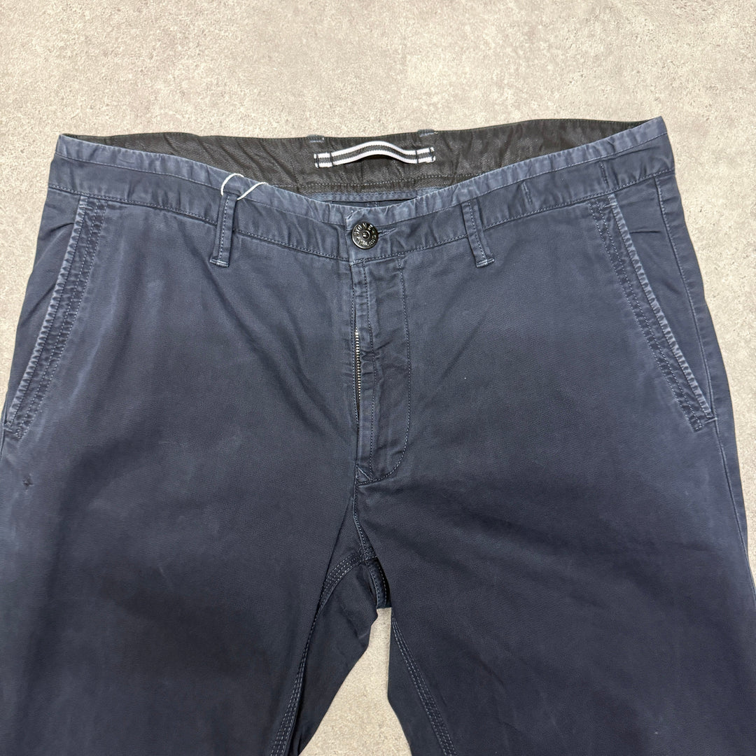 Stone Island Straight Fit Trousers Size(36X34) Navy
