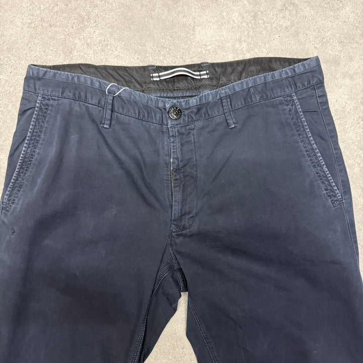 Stone Island Straight Fit Trousers Size(36X34) Navy