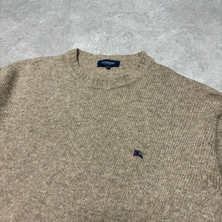 Vintage Burberry Beige Heavy Knitted Sweater (XL)