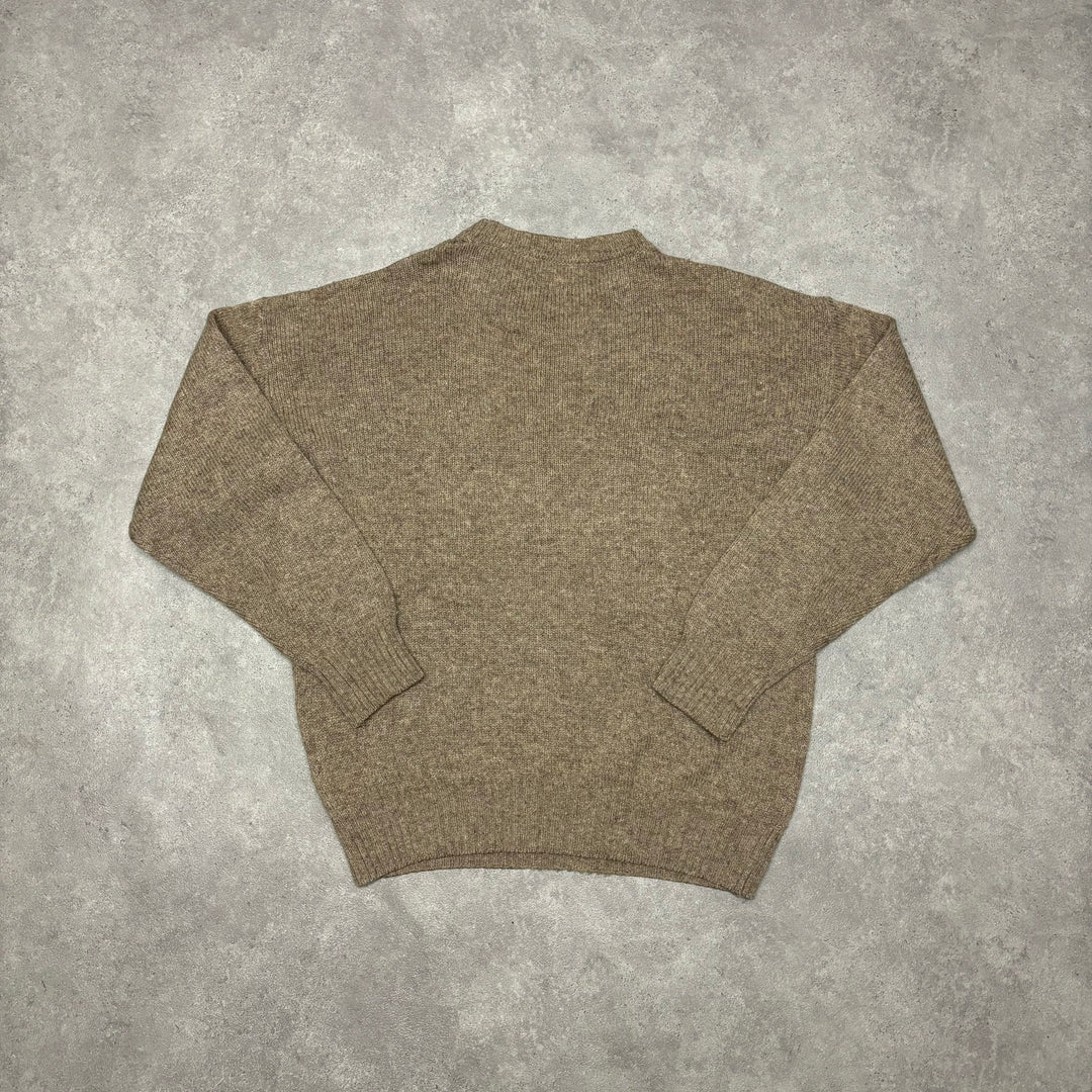 Vintage Burberry Beige Heavy Knitted Sweater (XL)