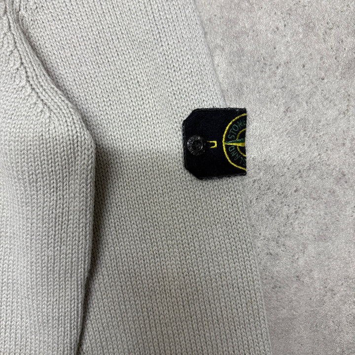 Stone Island Jumper Quarter Zip Size M Grey