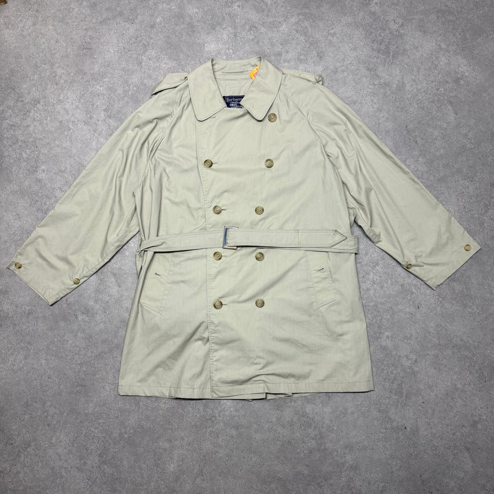 Vintage Burberry Trench With Belt Coat Size XL Beige