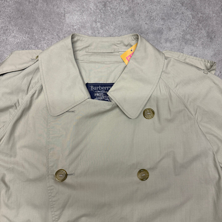 Vintage Burberry Trench With Belt Coat Size XL Beige