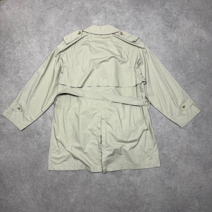 Vintage Burberry Trench With Belt Coat Size XL Beige