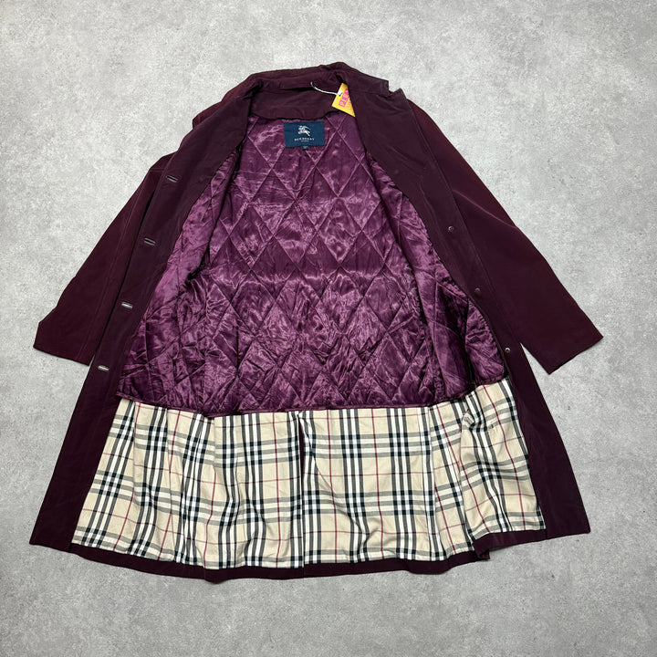Burberry Trench Coat  With Lined Burgundy  Size M Beige