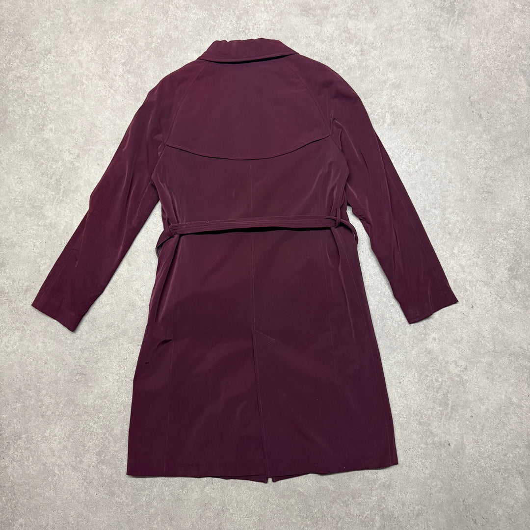 Burberry Trench Coat  With Lined Burgundy  Size M Beige