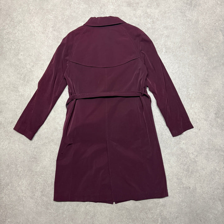 Burberry Trench Coat  With Lined Burgundy  Size M Beige