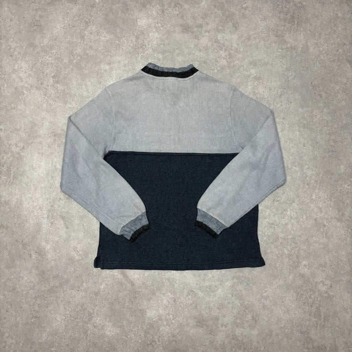 Vintage Umbro Crewneck Two Tone Grey Heavy Knitted Sweater (M)