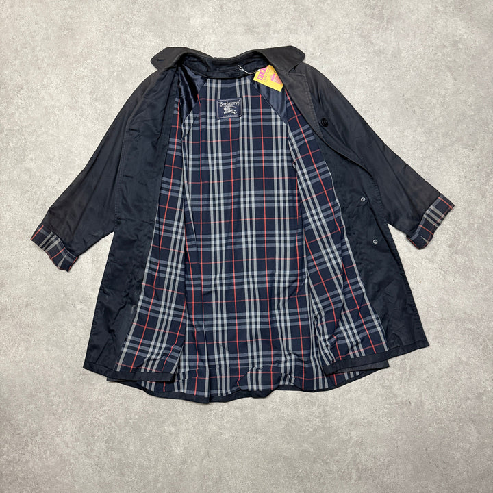 Vintage Burberry Trench Coat Size XL Navy
