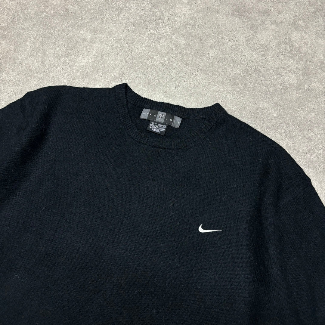 Vintage Nike Golf Black Crewneck Knitted Sweater (XL)