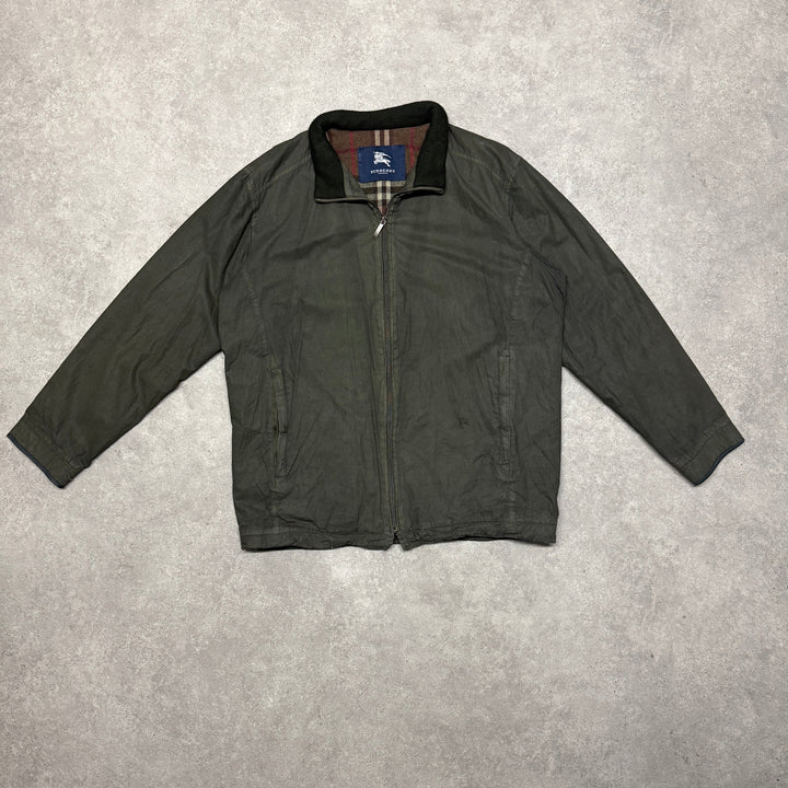 Burberry Harrington Jacket Wool Lined Size L  Khaki