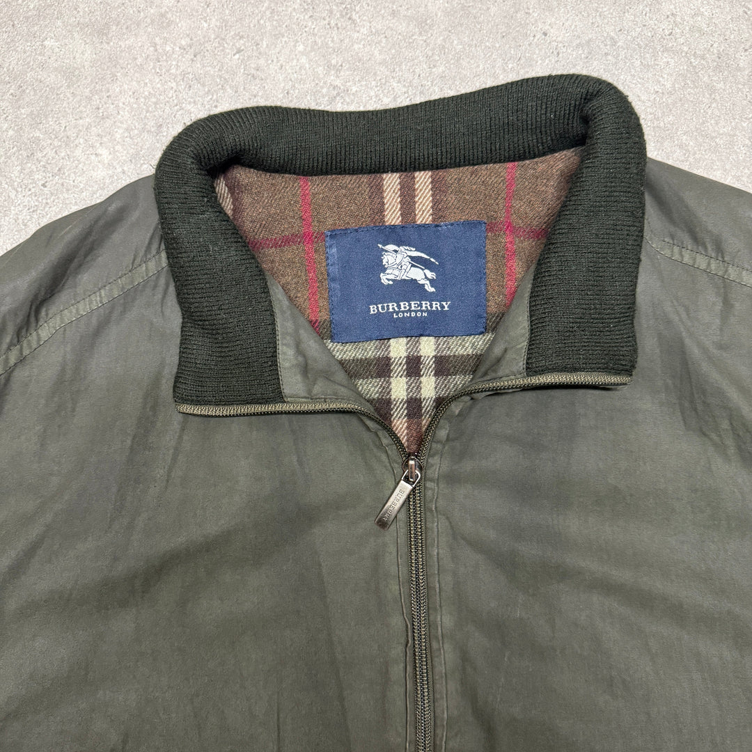 Burberry Harrington Jacket Wool Lined Size L  Khaki