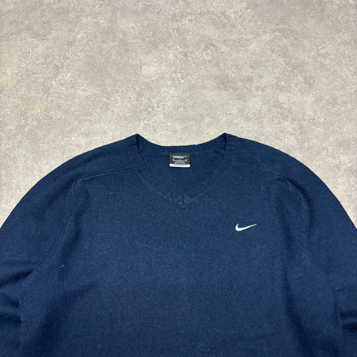 Vintage Nike Golf Navy Crewneck Knitted Sweater (M)